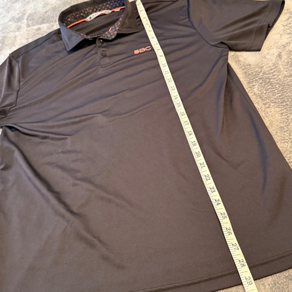 Black Clover Mens Black Golf Polo Shirt BC‎ Logo Live Lucky Performance L - Picture 5 of 6